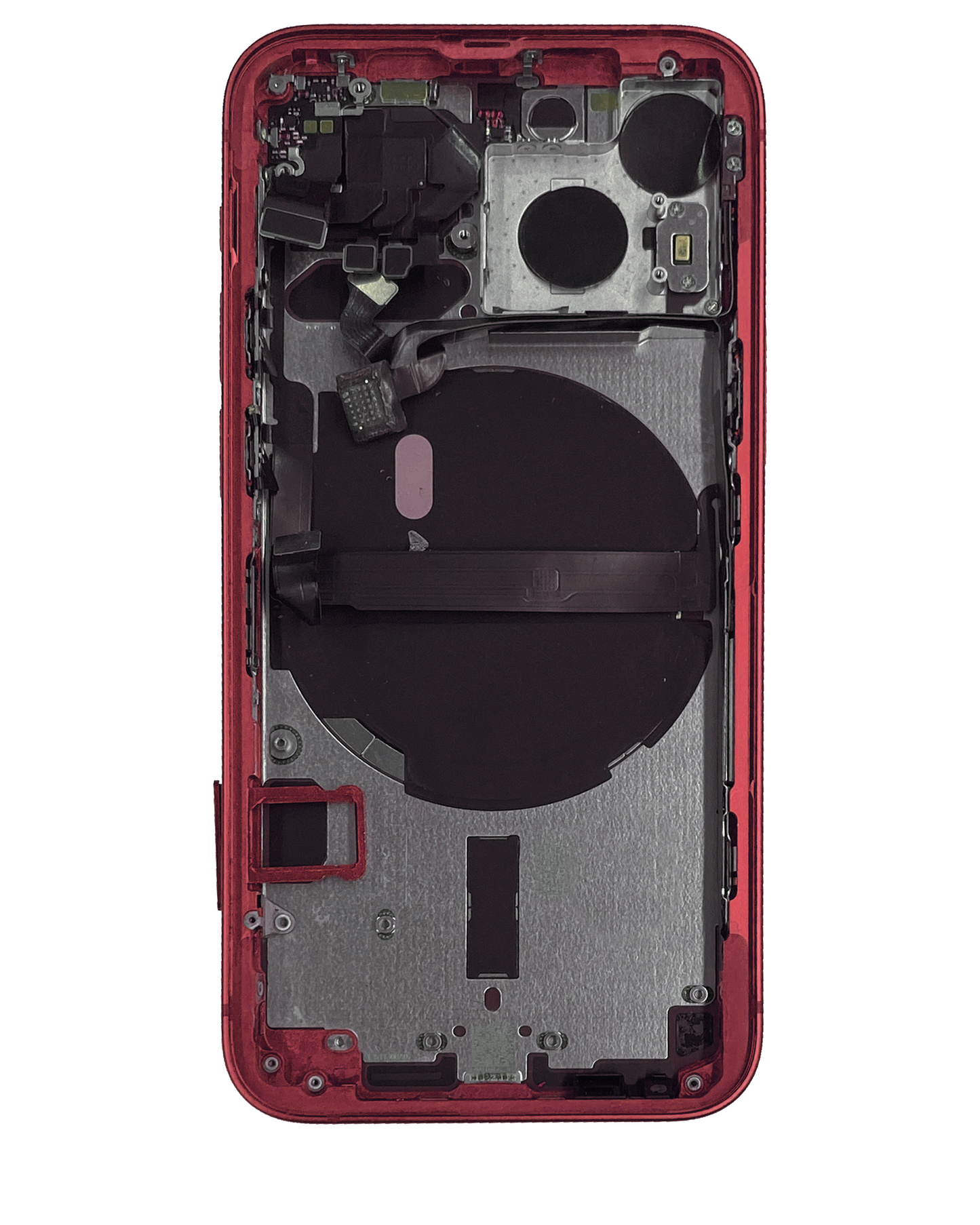 Back Housing W/ Small Parts For iPhone 13 Mini (US Version) (Used OEM Pull: Grade A) (Red)