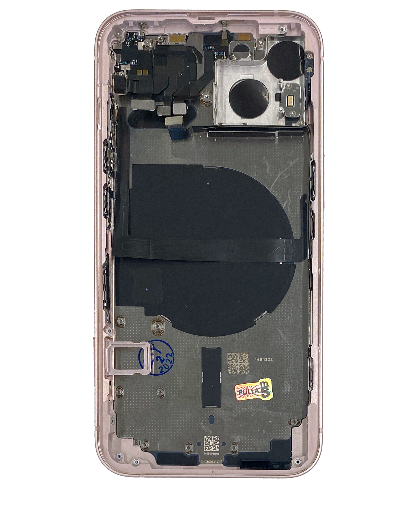 Back Housing W/ Small Parts For iPhone 13 (US Version) (Used OEM Pull: Grade C) (Pink)