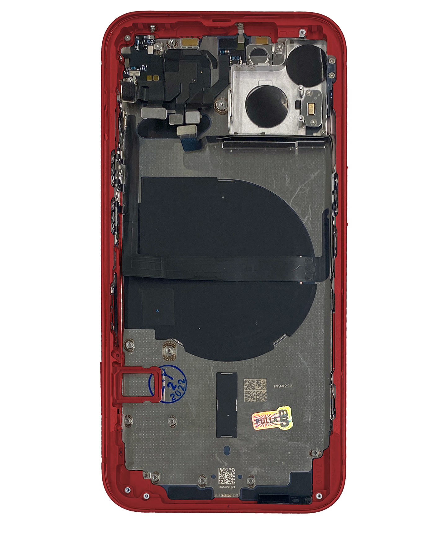 Back Housing W/ Small Parts For iPhone 13 (US Version) (Used OEM Pull: Grade C) (Red)
