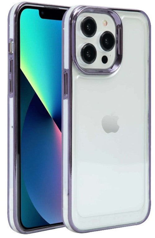 Clear Trim Case for iPhone 15 Silver