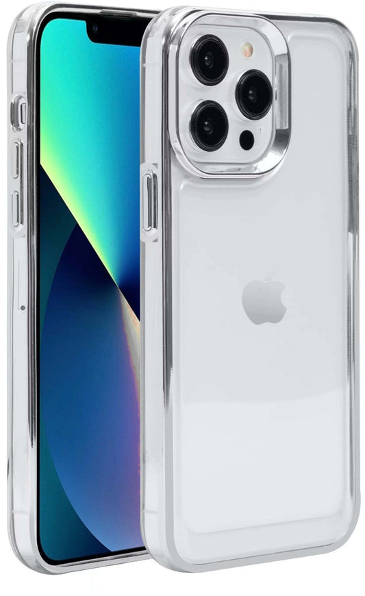 Clear Trim Case for iPhone 15 Silver