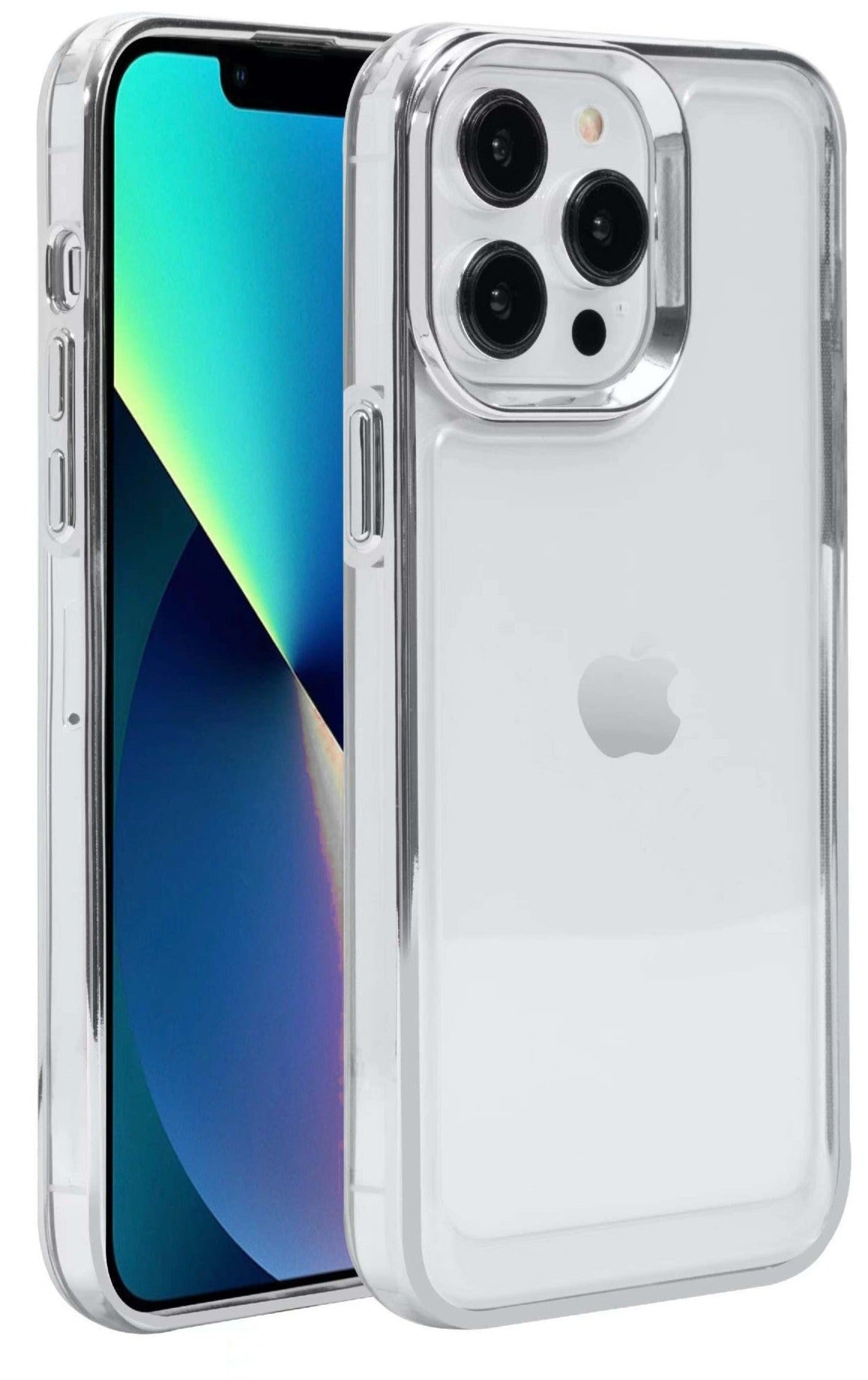 Clear Trim Case for iPhone 15 Plus Silver