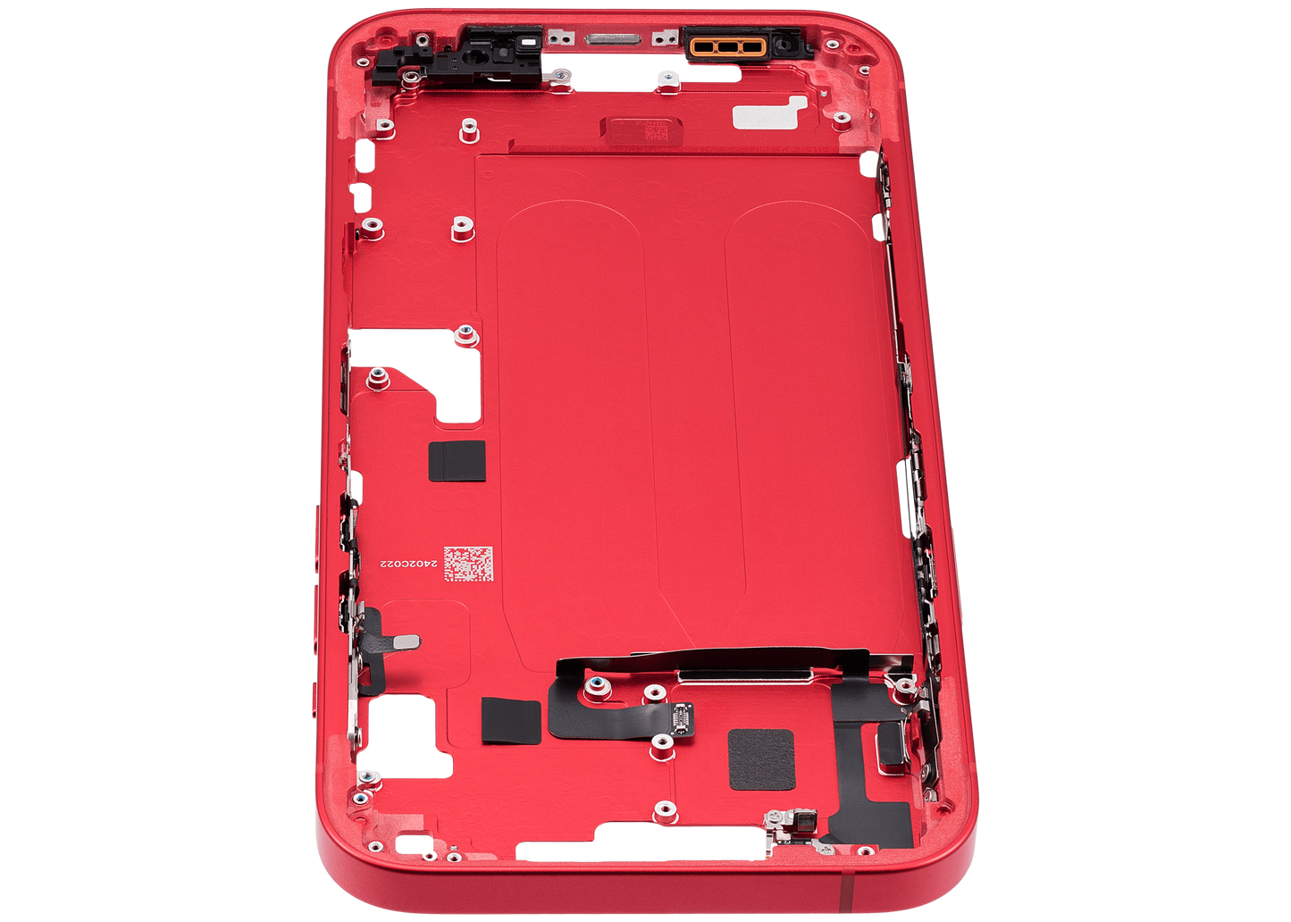 Mid-Frame Housing W/ Small Parts For iPhone 14 Plus (EU / Global Version) (Used OEM Pull: Grade A) (Red)