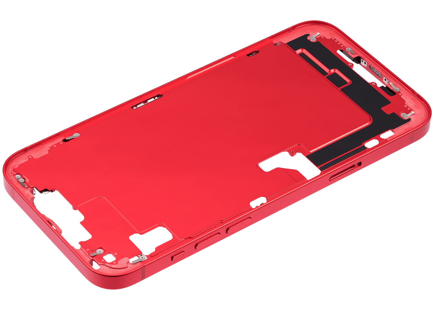Mid-Frame Housing W/ Small Parts For iPhone 14 Plus (EU / Global Version) (Used OEM Pull: Grade A) (Red)