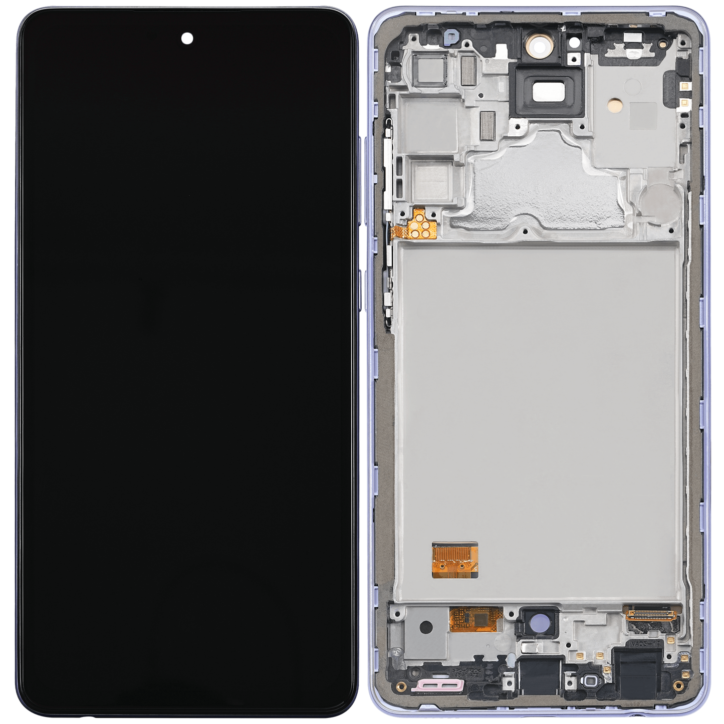 OLED Assembly With Frame For Samsung A72 (A725 / 2021) (6.67") (Aftermarket Plus) (Awesome Violet)