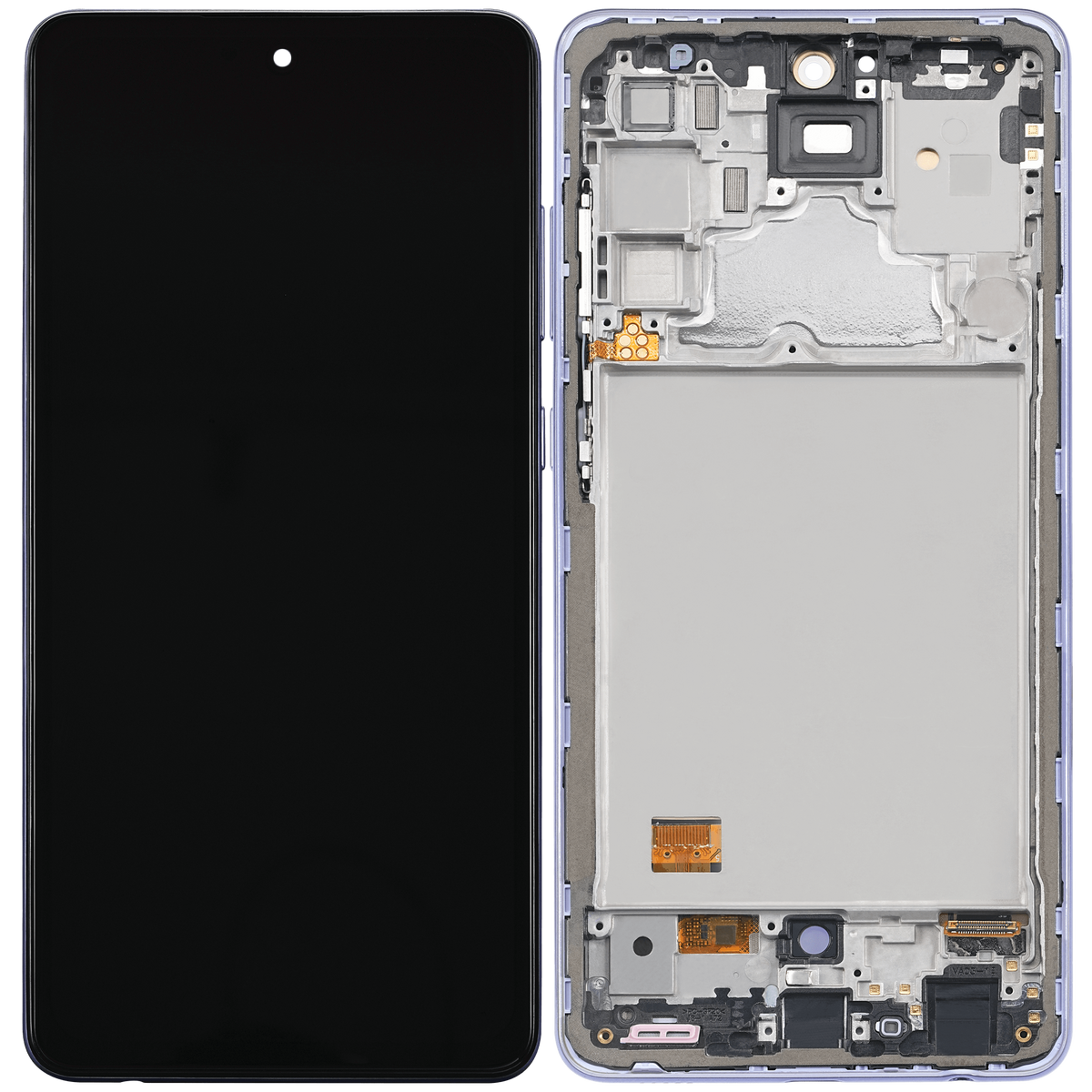 OLED Assembly With Frame For Samsung Galaxy A72 (A725 / 2021) (Aftermarket Plus) (Awesome Violet) - product image 6