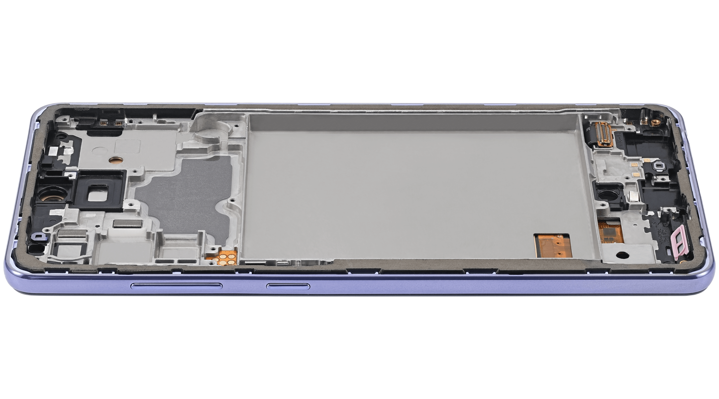 OLED Assembly With Frame For Samsung A72 (A725 / 2021) (6.67") (Aftermarket Plus) (Awesome Violet)