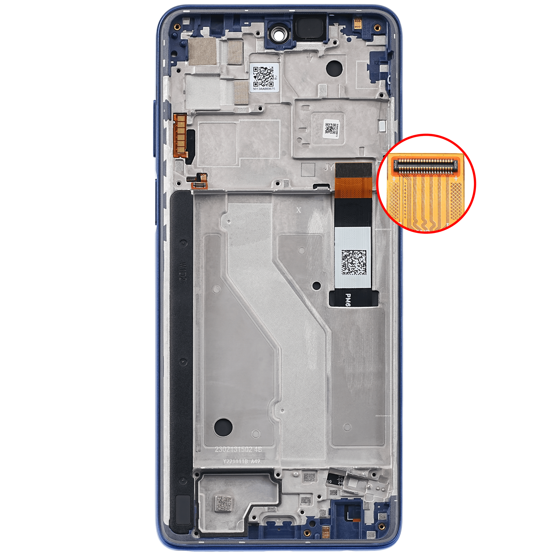 LCD Assembly With Frame For Motorola Moto G Stylus 4G (XT2211 / 2022) (Refurbished) (Twilight Blue) replacement part SKU 107085004202 image 9