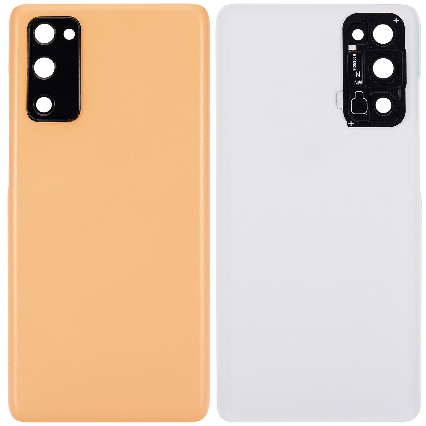 Back cover Glass With Camera Lens For Samsung Galaxy S20 FE 5G (Aftermarket Plus) (Cloud Orange)