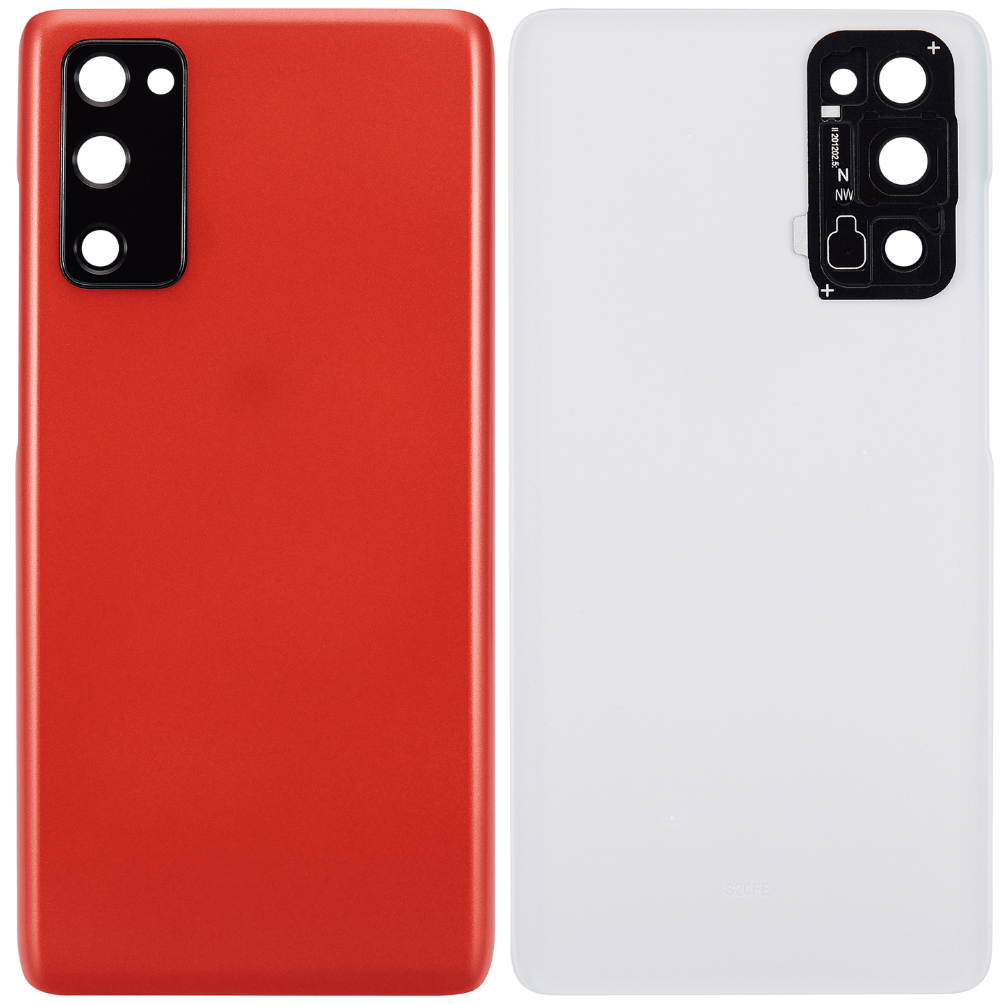 Back cover Glass With Camera Lens For Samsung Galaxy S20 FE 5G (Aftermarket Plus) (Cloud Red)