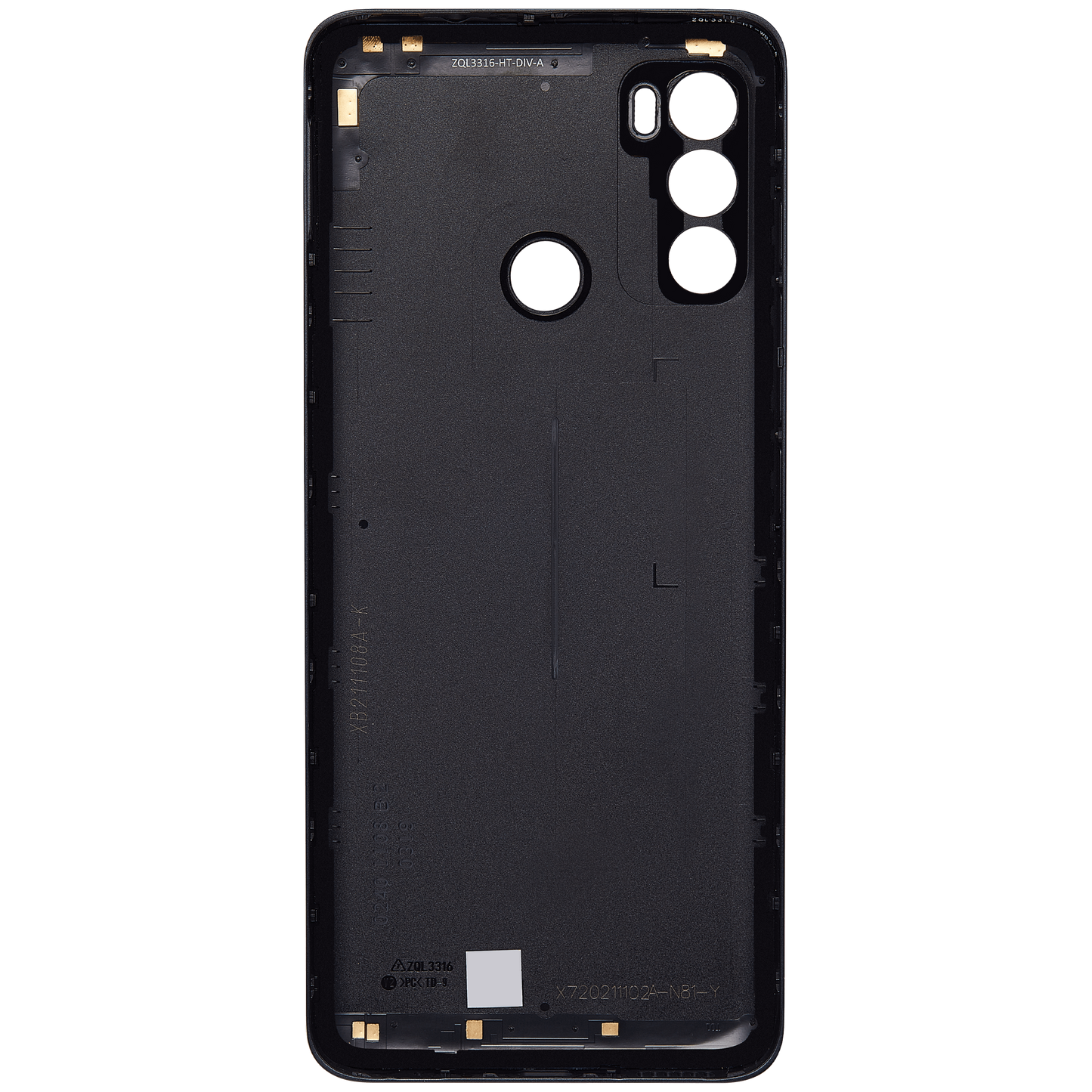 Back cover Glass For Motorola Moto G60 (XT2135 / 2021) (Black) replacement part for compatible Motorola phone, SKU 107082077842, product image 3