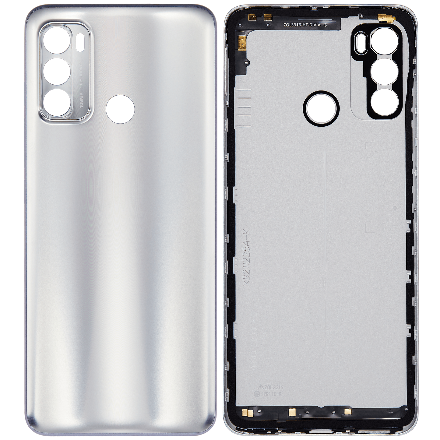 Back cover Glass For Motorola Moto G60 (XT2135 / 2021) (Silver) replacement part for compatible Motorola phone, SKU 107082077841, product image 6