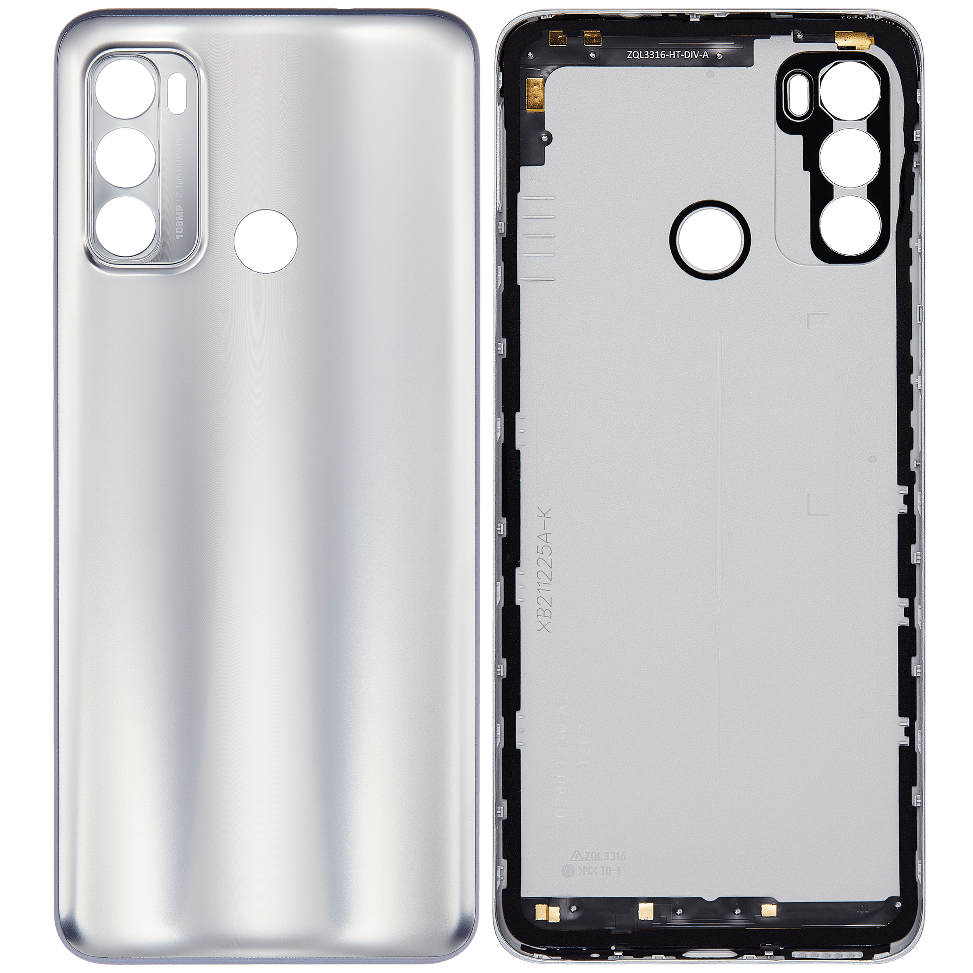 Back cover Glass For Motorola Moto G60 (XT2135 / 2021) (Silver) replacement part for compatible Motorola phone, SKU 107082077841, product image 6