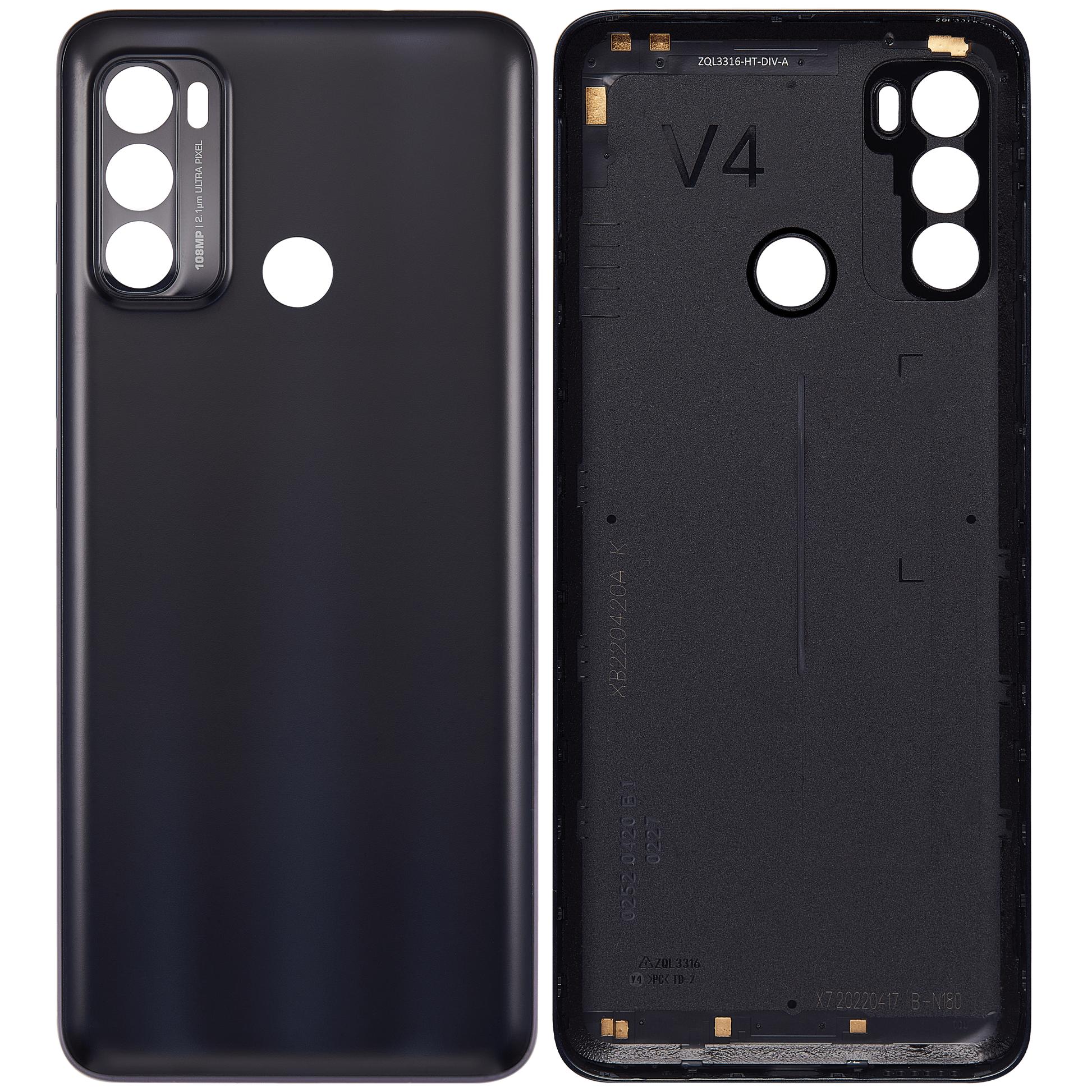 Back cover Glass For Motorola Moto G40 Fusion (XT2147-1 / 2021) (Black) replacement part for compatible Motorola phone, SKU 107082023555, product image 6
