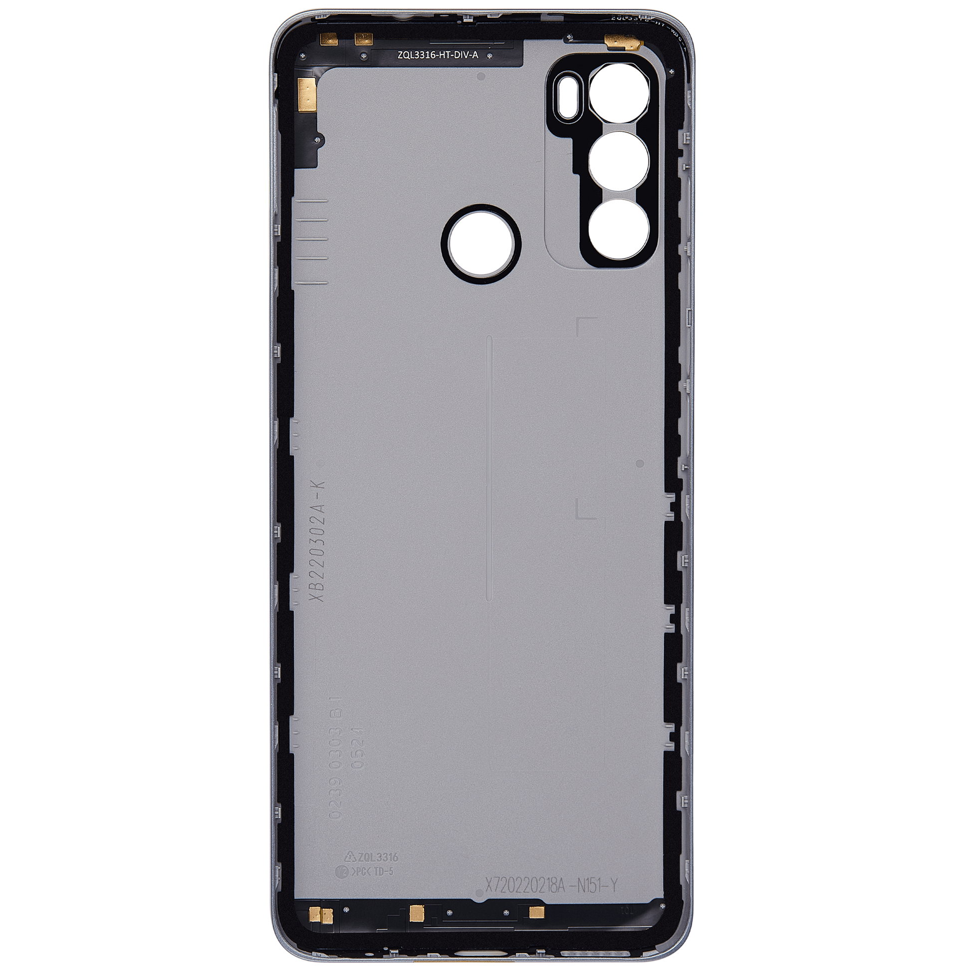Back cover Glass For Motorola Moto G40 Fusion (XT2147-1 / 2021) (Silver) replacement part for compatible Motorola phone, SKU 107082023553, product image 3