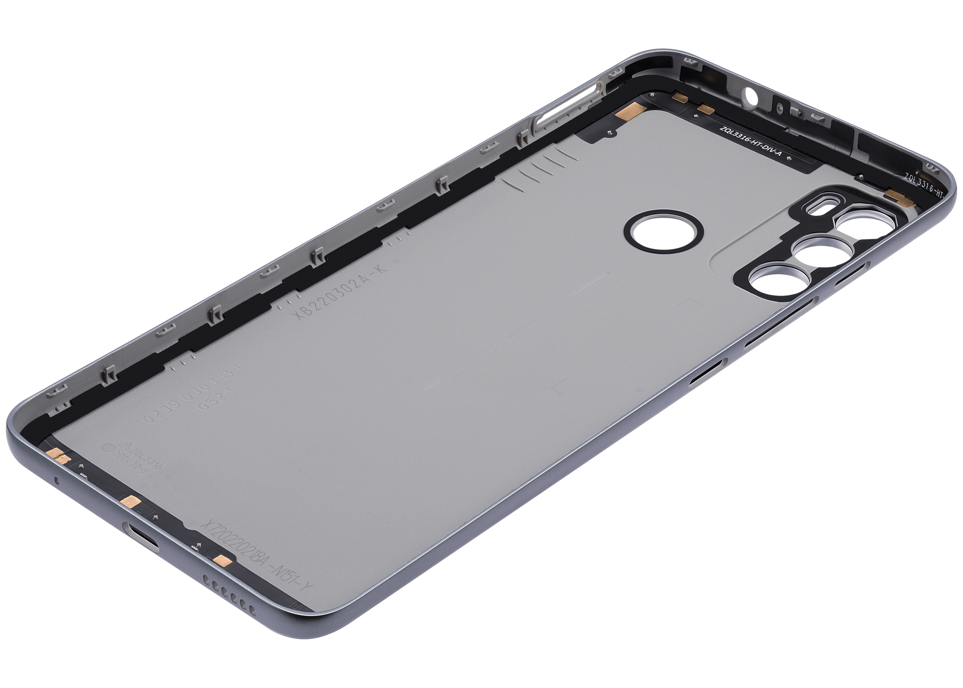 Back cover Glass For Motorola Moto G40 Fusion (XT2147-1 / 2021) (Silver) replacement part for compatible Motorola phone, SKU 107082023553, product image 5