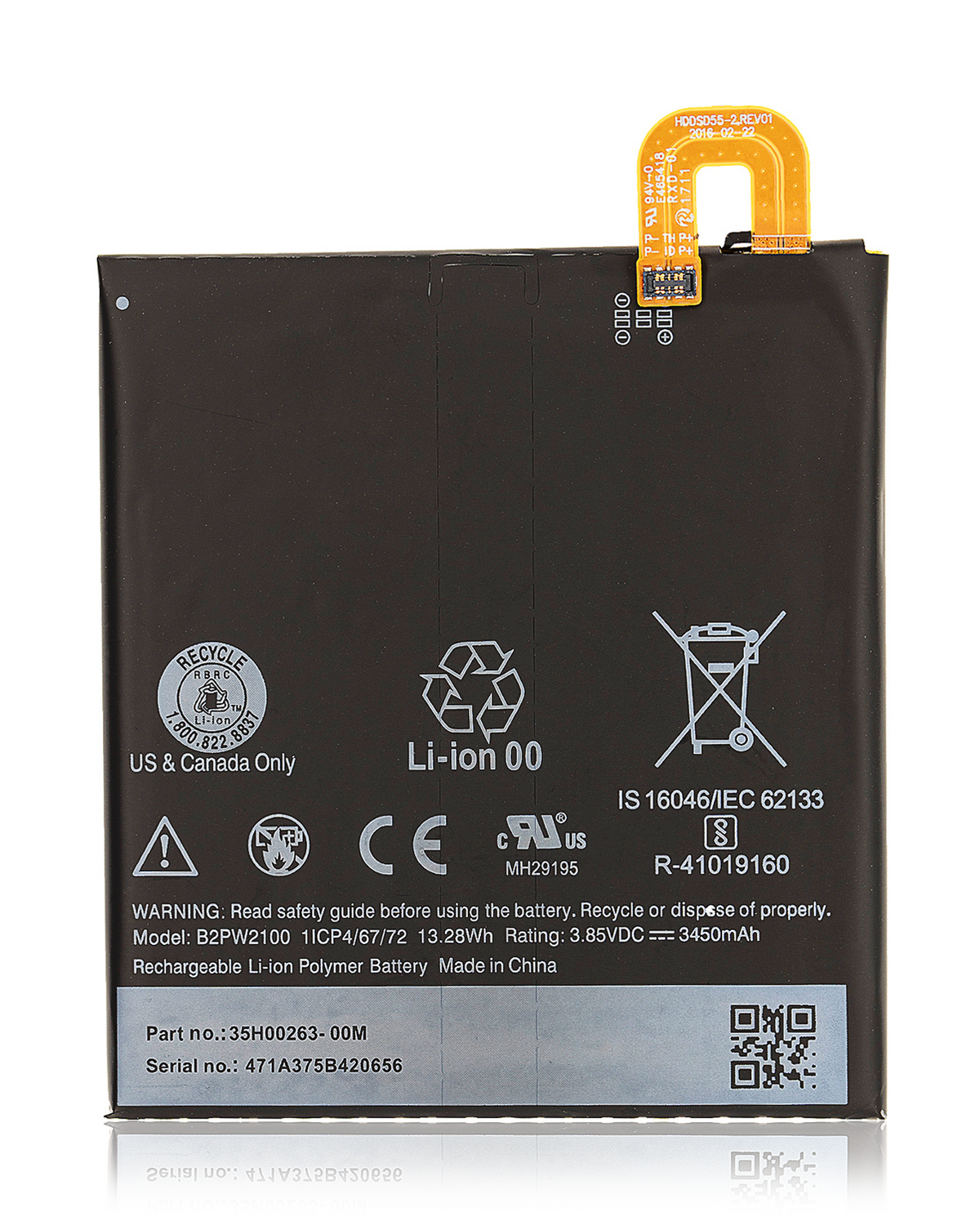 Replacement Battery For Google Pixel XL (B2PW2100) - replacement part product view