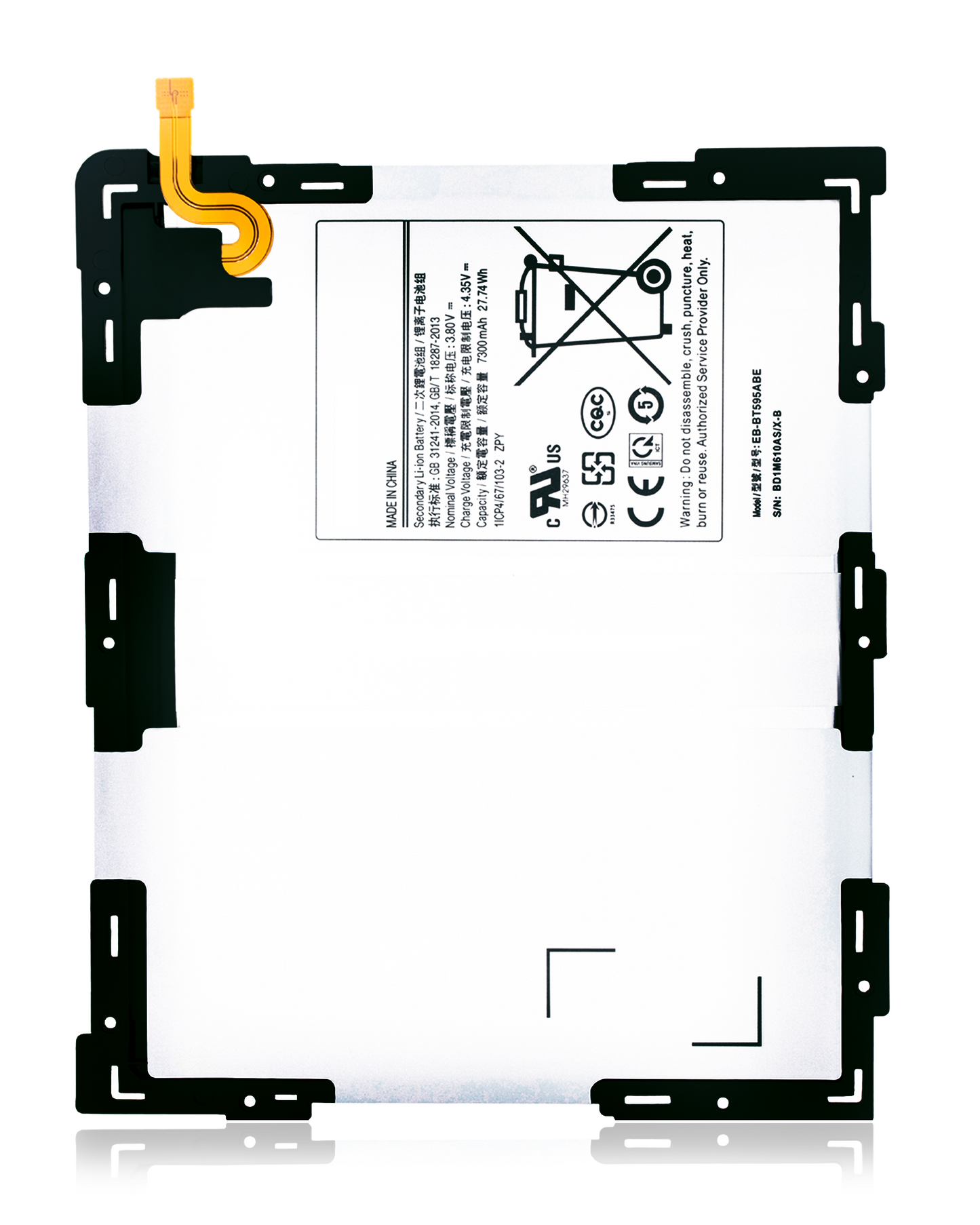 Replacement Battery For Samsung Galaxy Tab A 10.5" (T590 T595 T597) (2018) - Samsung Galaxy Tab A 10.5" (2018) Replacement Parts - SKU 107081016715 - product image 1