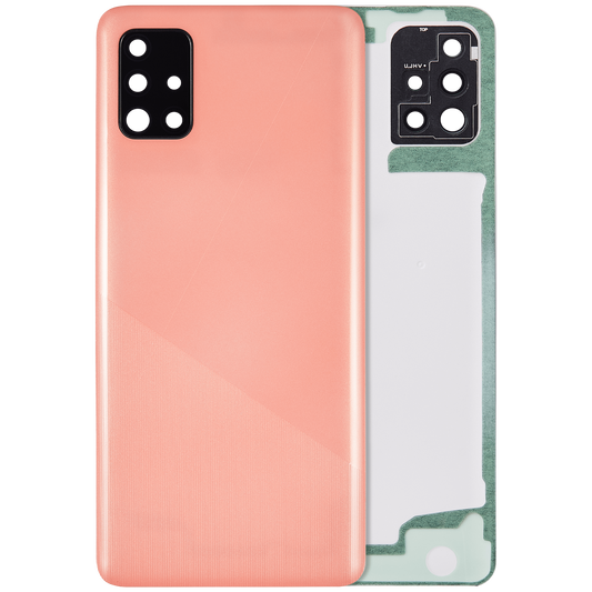 Back Cover Glass With Camera Lens For Samsung Galaxy A51 4G (A515 / 2019) (Aftermarket Plus) (Prism Crush Pink) - product image 1