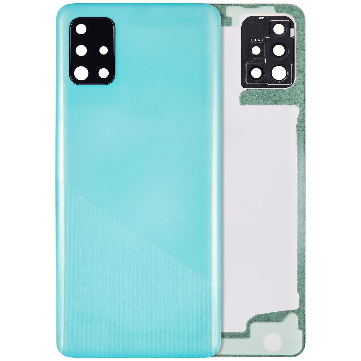 Back Cover Glass With Camera Lens For Samsung Galaxy A51 4G (A515 / 2019) (Aftermarket Plus) (Prism Crush Blue) - product image 8