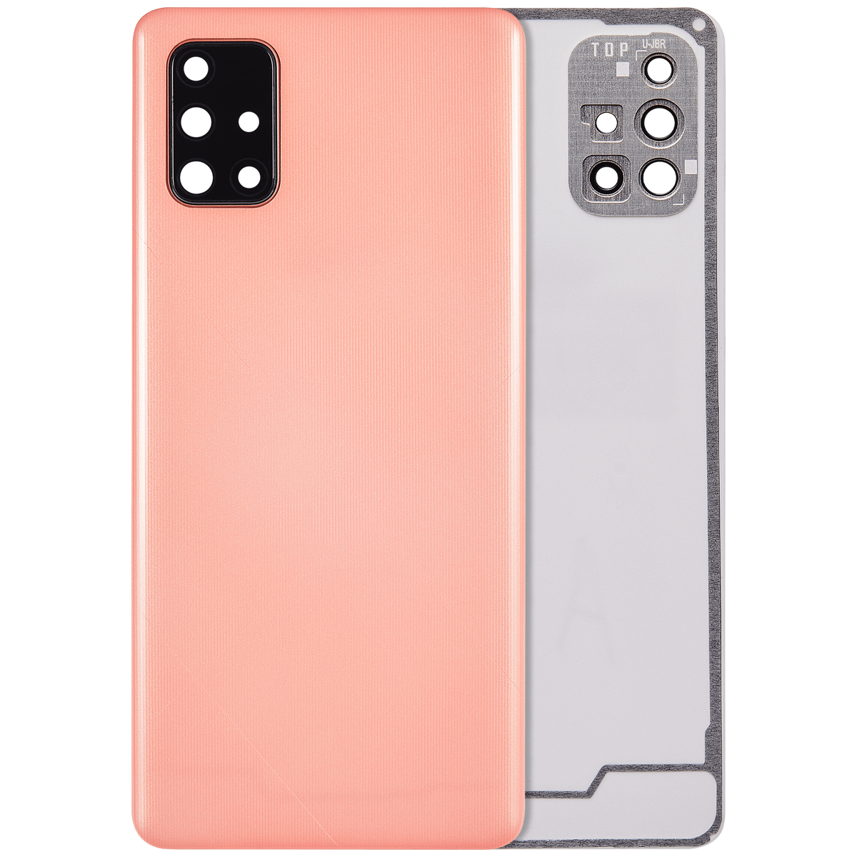 Back Cover Glass With Camera Lens For Samsung Galaxy A71 4G (A715 / 2020) (Aftermarket Plus) (Prism Crush Pink) - product image 3