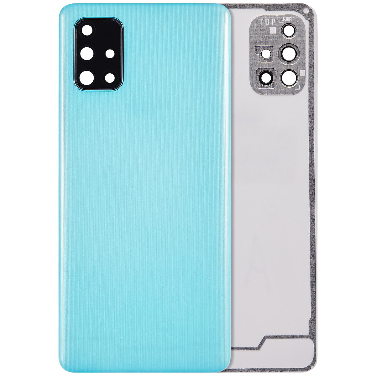 Back Cover Glass With Camera Lens For Samsung Galaxy A71 (A715 / 2020) (Aftermarket Plus) ( Prism Crush Blue) - product image 3