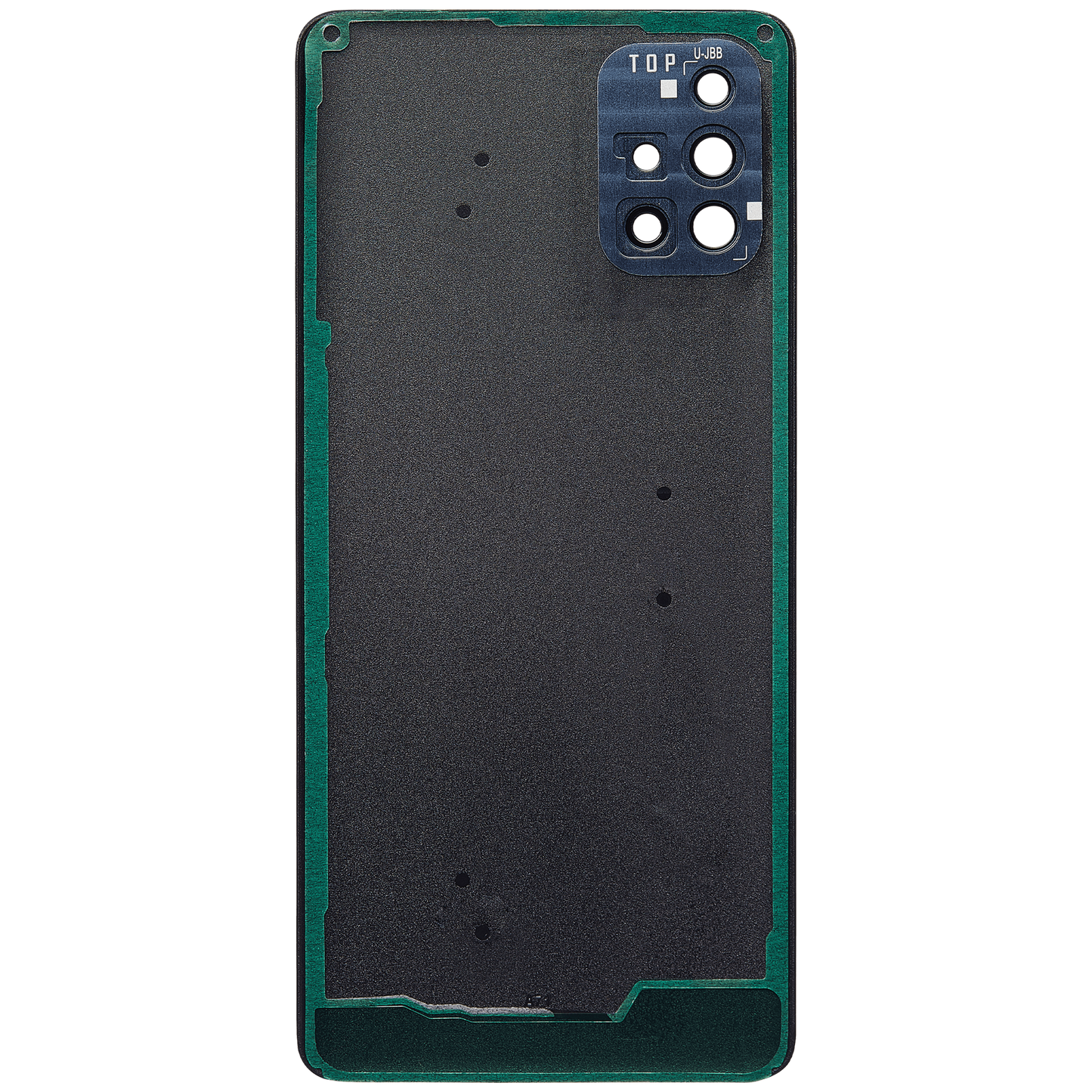Back cover Glass With Camera Lens For Samsung Galaxy A71 (A715 / 2020) (Aftermarket Plus) ( Prism Crush Black)
