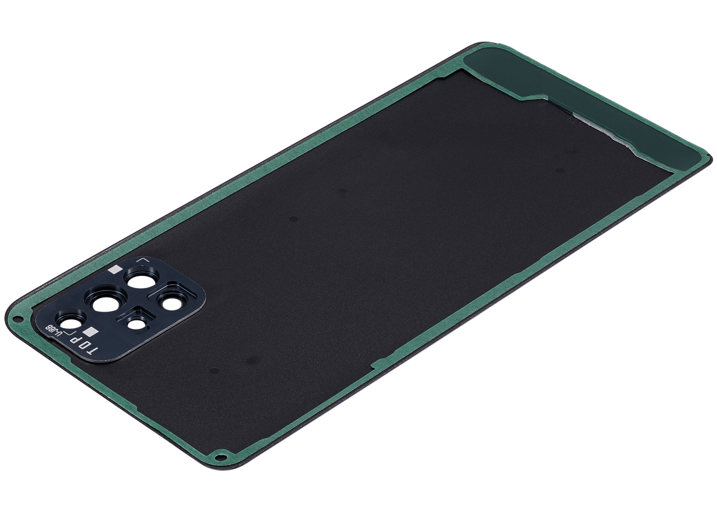 Back cover Glass With Camera Lens For Samsung Galaxy A71 (A715 / 2020) (Aftermarket Plus) ( Prism Crush Black)