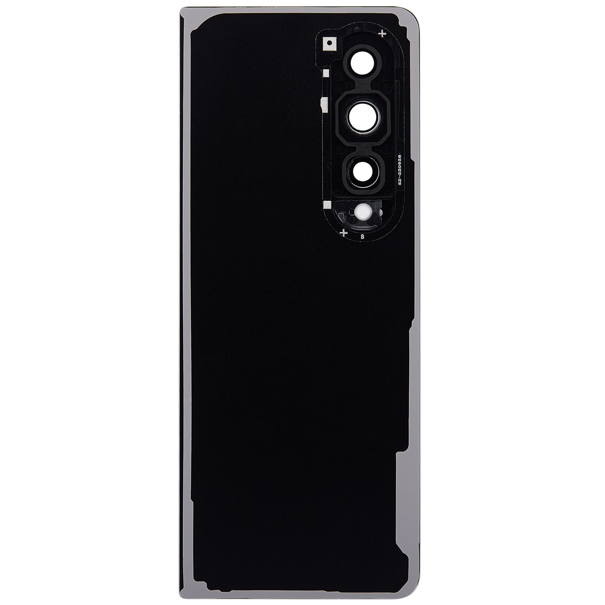 High resolution image of Back Cover Glass With Camera Lens For Samsung Galaxy Z Fold 4 (F936) (Phantom Black)