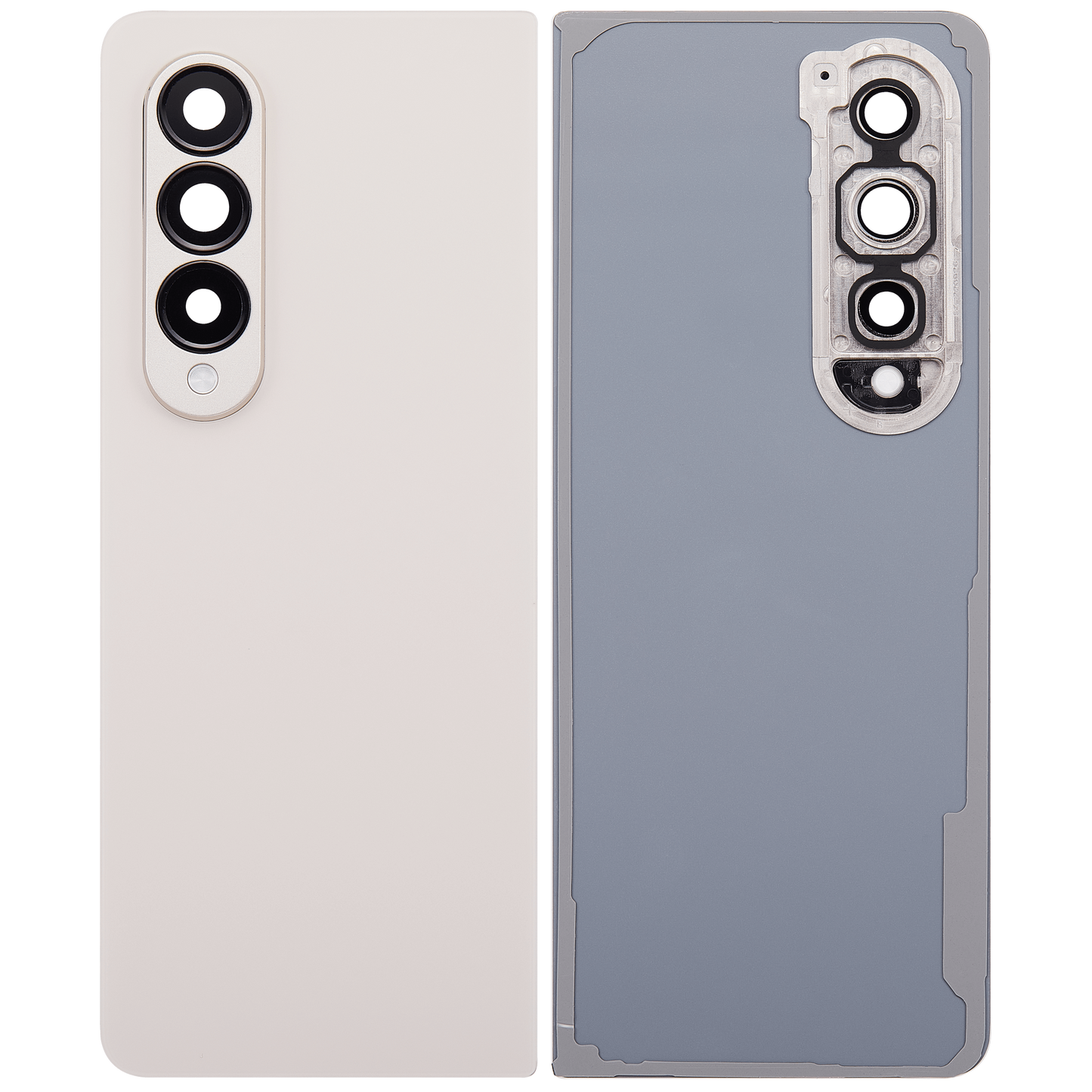 Back Cover Glass With Camera Lens For Samsung Galaxy Z Fold 4 (F936) (Beige) clear view