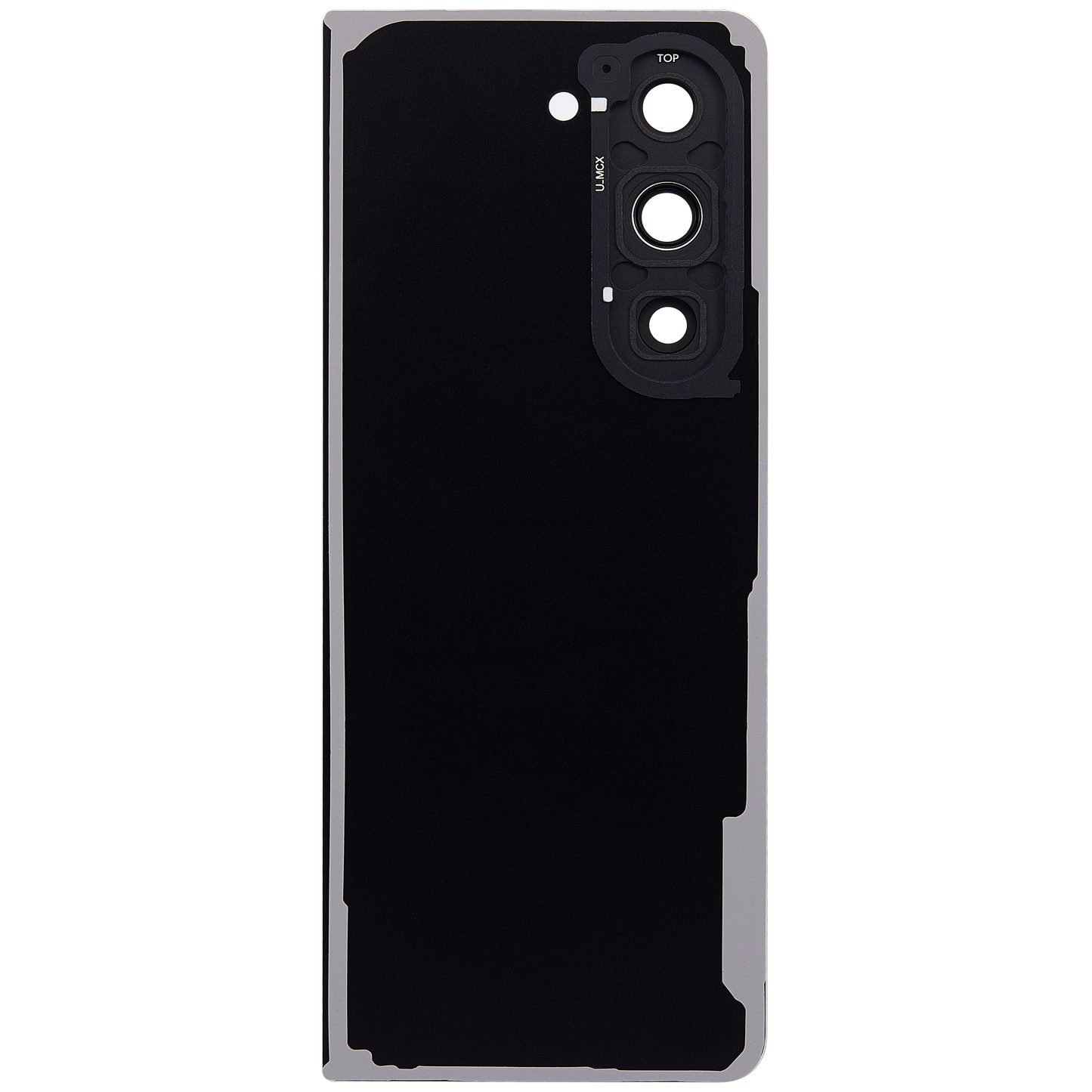 Back Cover Glass With Camera Lens For Samsung Galaxy Z Fold 5 5G (F946) (Phantom Black) clear view