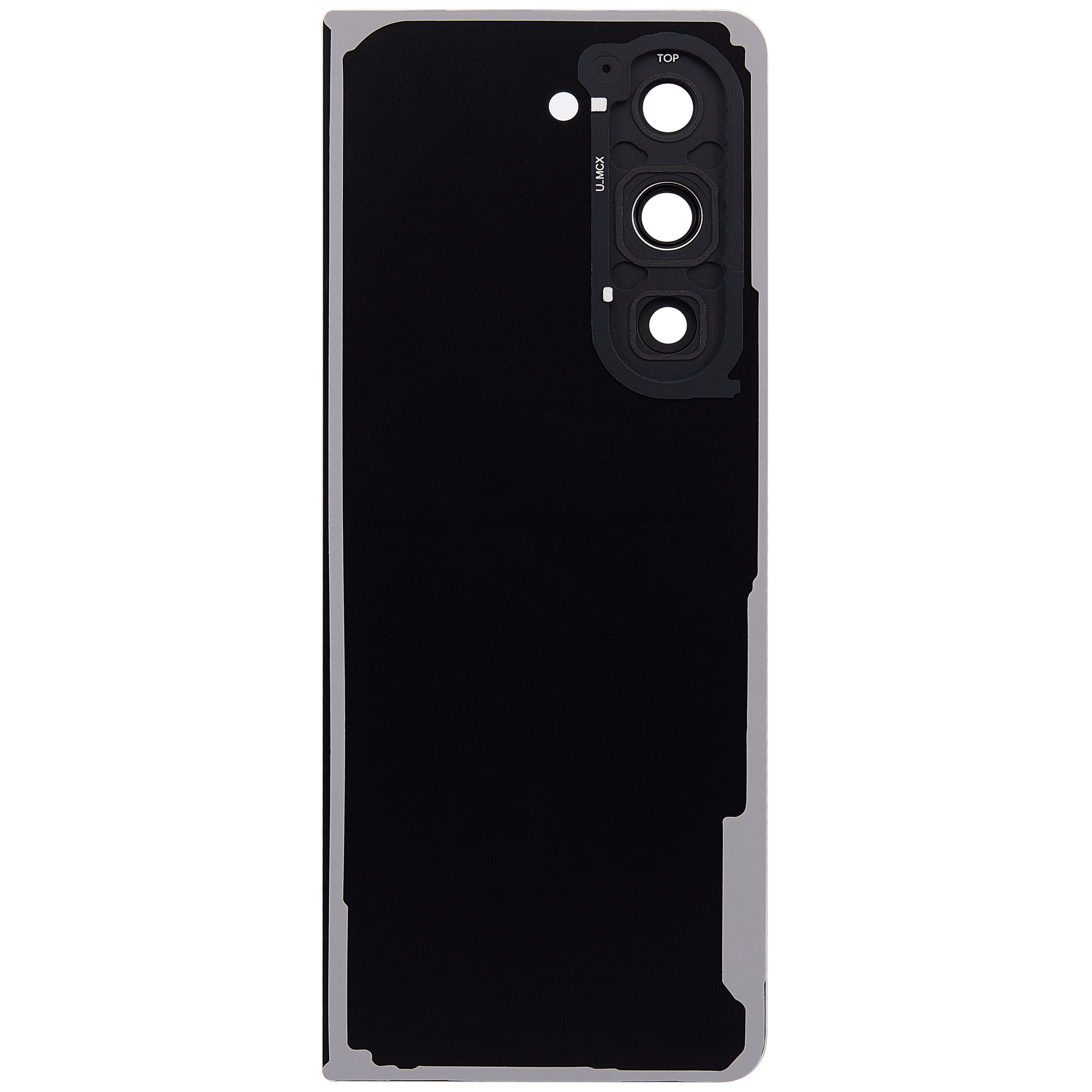 Back Cover Glass With Camera Lens For Samsung Galaxy Z Fold 5 5G (F946) (Phantom Black) clear view