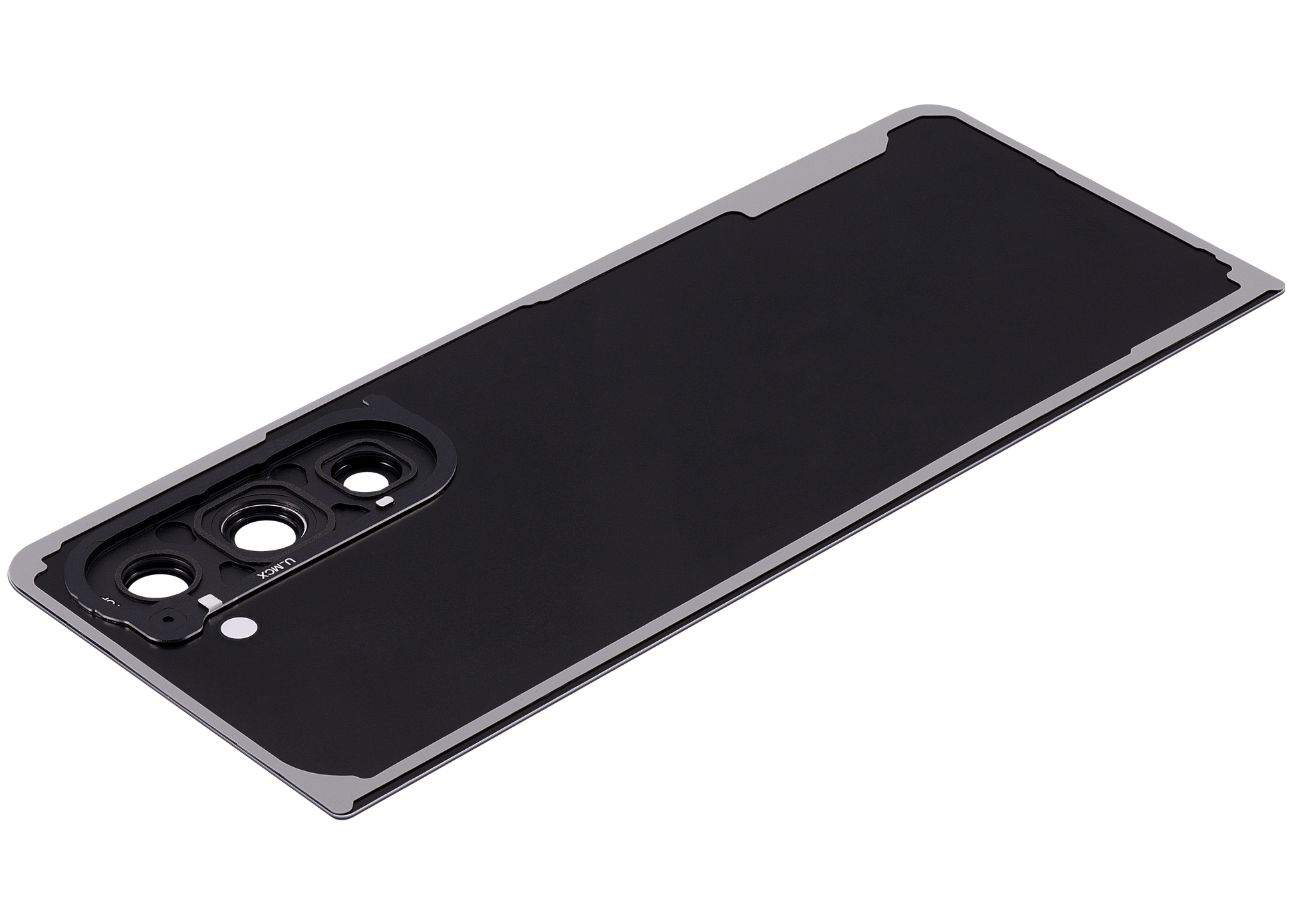 Replacement Back Cover Glass With Camera Lens For Samsung Galaxy Z Fold 5 5G (F946) (Phantom Black) front view