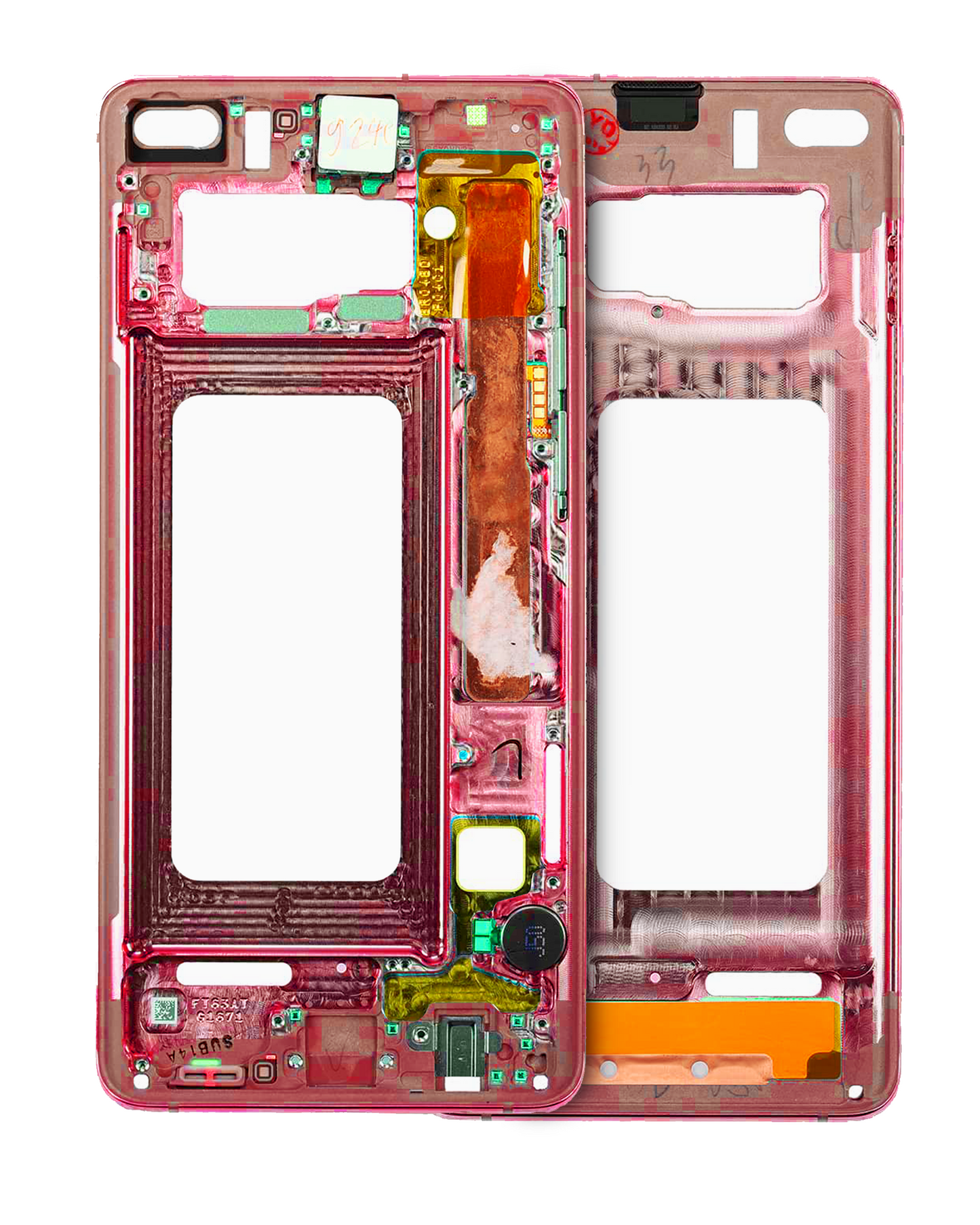 Mid-Frame Housing For Samsung Galaxy S10 (With Small Parts) (Cardinal Red)