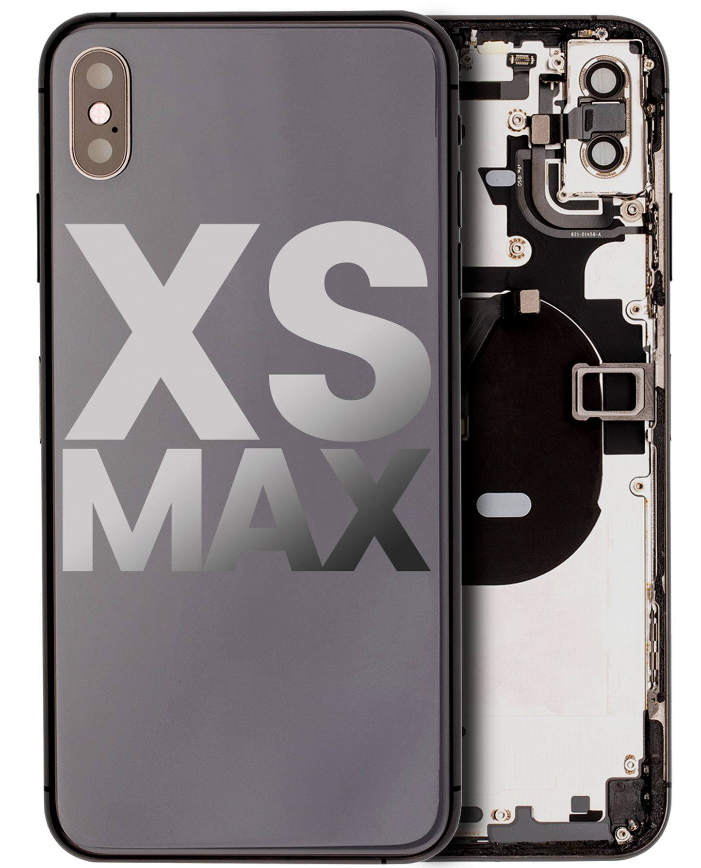 Back Housing W/ Small Parts For iPhone XS Max (Used OEM Pull: Grade C) (Space Gray)