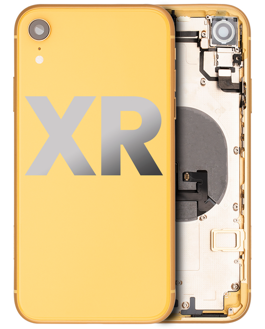Back Housing W/ Small Parts For iPhone XR (Used OEM Pull: Grade A) (Yellow)
