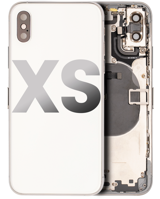 Back Housing W/ Small Components Pre-Installed For iPhone XS (Used OEM Pull: Grade B) (Silver)