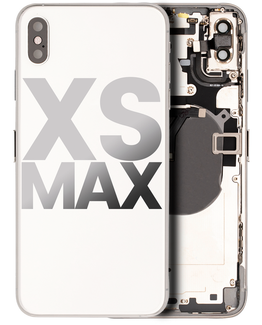 Back Housing W/ Small Parts For iPhone XS Max (Used OEM Pull: Grade A) (Silver)