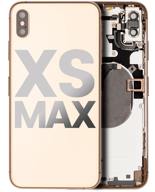 Back Housing W/ Small Components Pre-Installed For iPhone XS Max (Used OEM Pull: Grade A) (Gold)