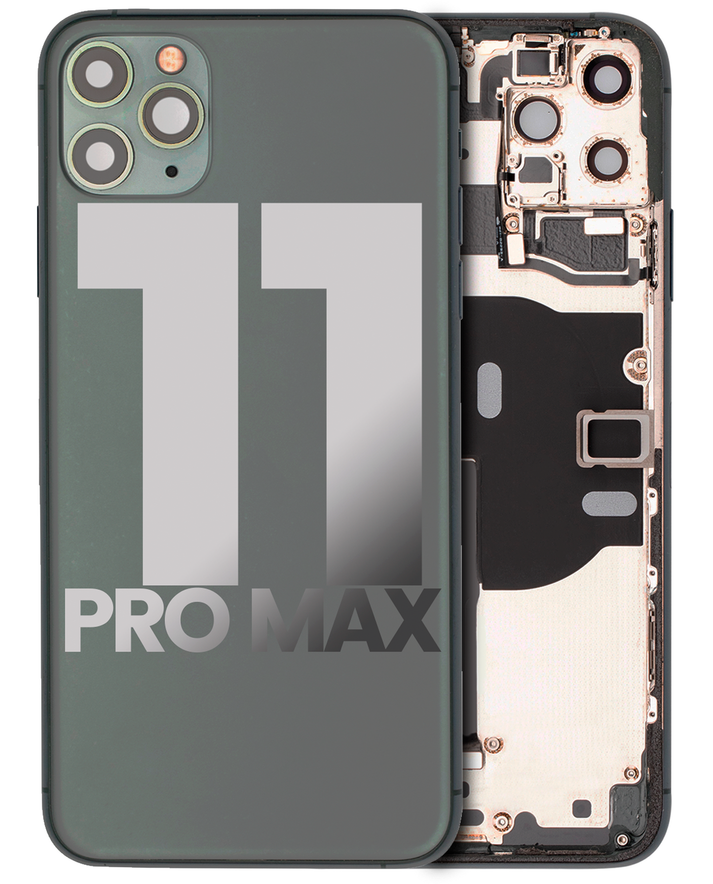 Back Housing W/ Small Parts For iPhone 11 Pro Max (Used OEM Pull: Grade B) (Midnight Green)