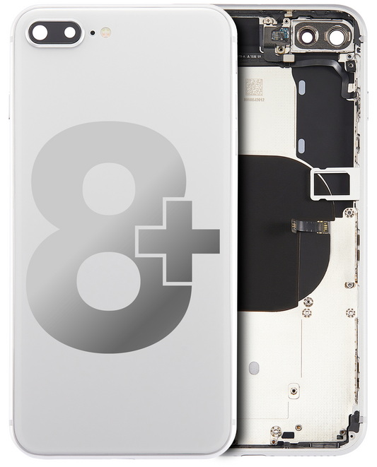 Back Housing W/ Small Parts For iPhone 8 Plus (Used OEM Pull: Grade A) (Silver)