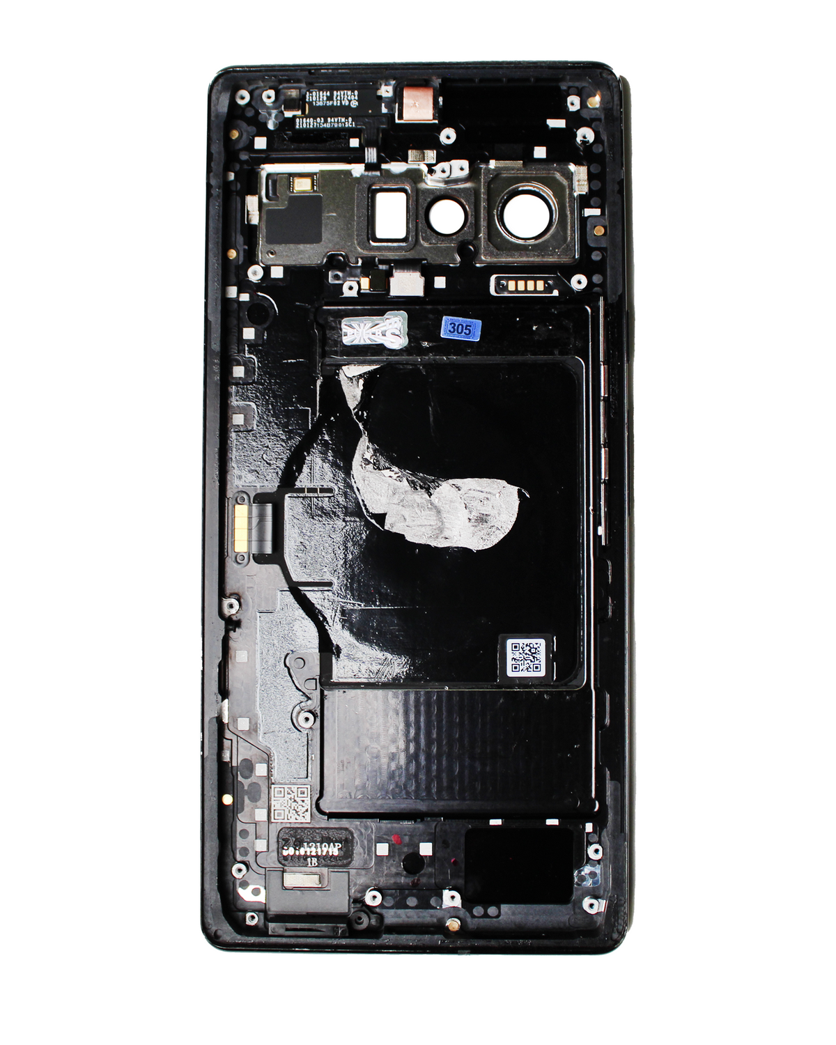 Back Housing For Google Pixel 6 Pro (Used OEM Pull: Grade B/C) (Stormy Black) - repair component alternate view