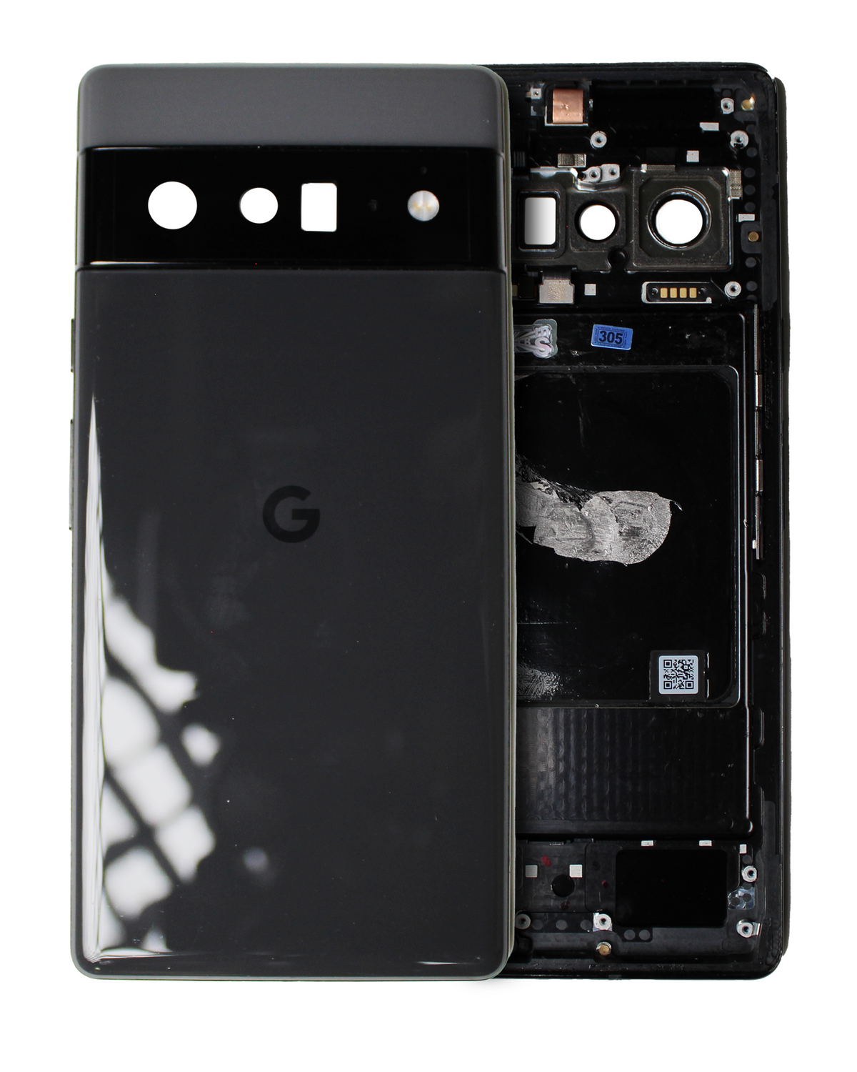 Back Housing For Google Pixel 6 Pro (Used OEM Pull: Grade B/C) (Stormy Black) - replacement part product view