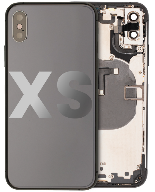 Back Housing W/ Small Components Pre-Installed For iPhone XS (Used OEM Pull: Grade A) (Space Gray)