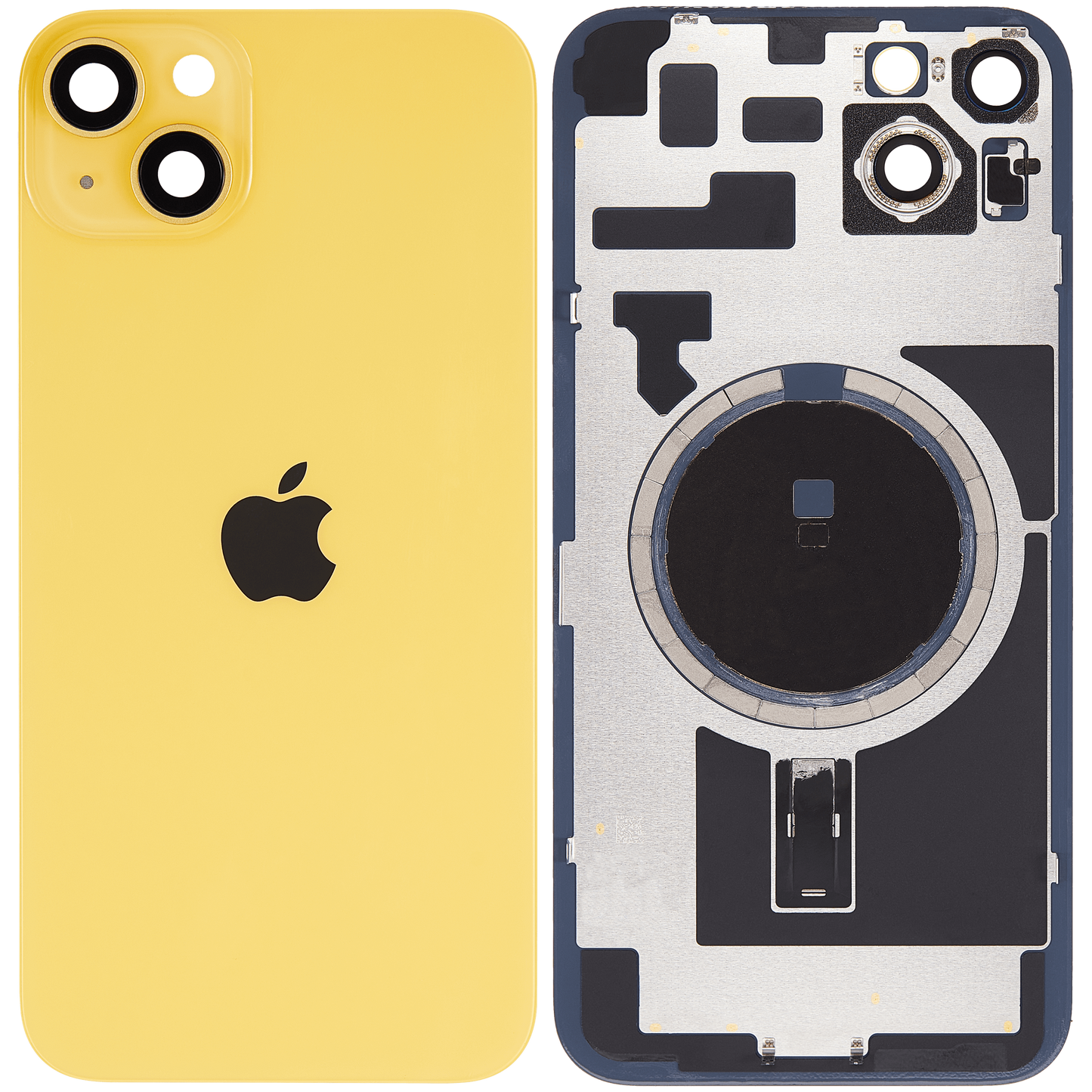 Back Glass w/ MagSafe Magnet For iPhone 14 Plus (Used OEM Pull: Grade A) (Yellow)