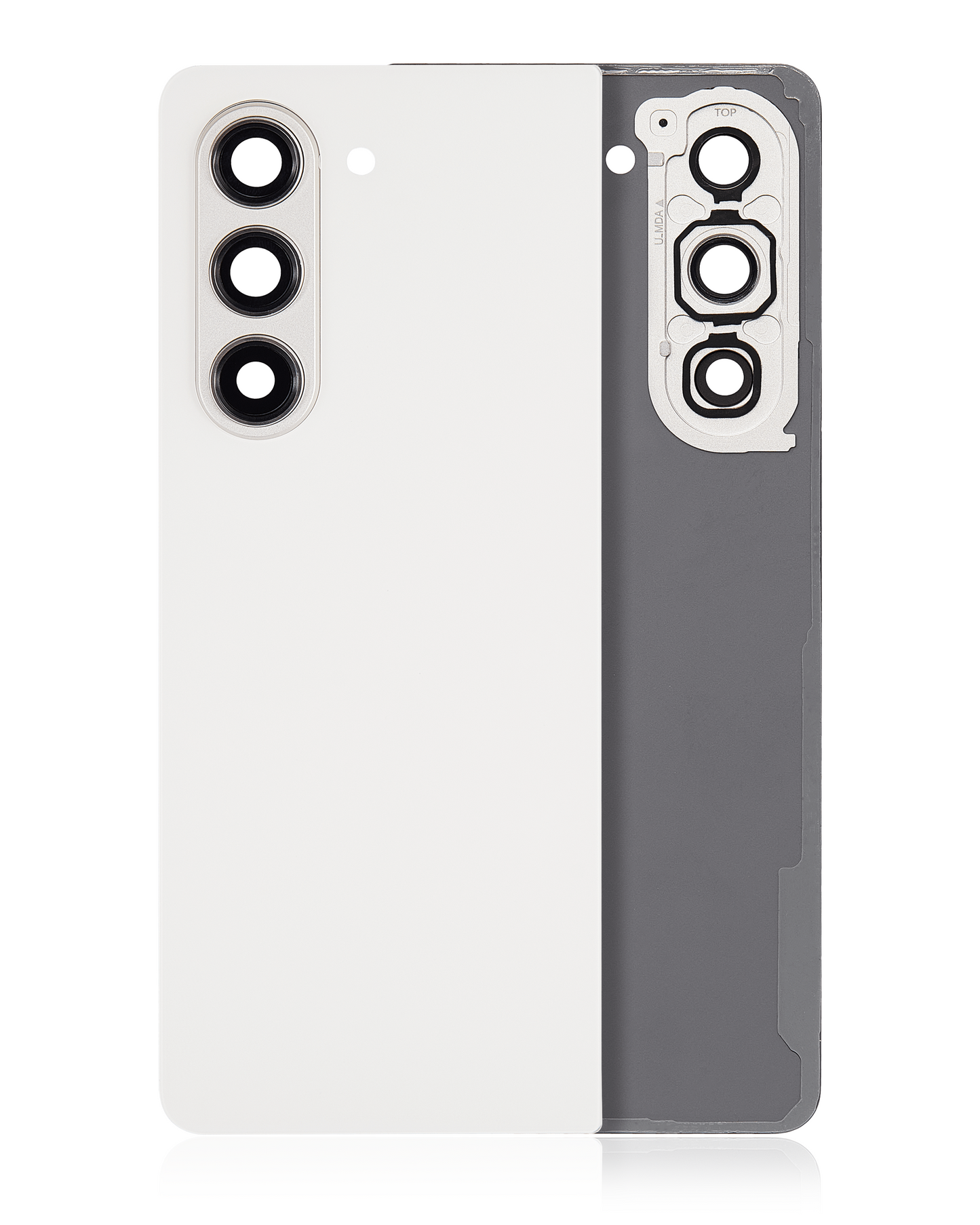 High resolution image of Back Cover Glass With Camera Lens For Samsung Galaxy Z Fold 5 5G (F946) (Cream)