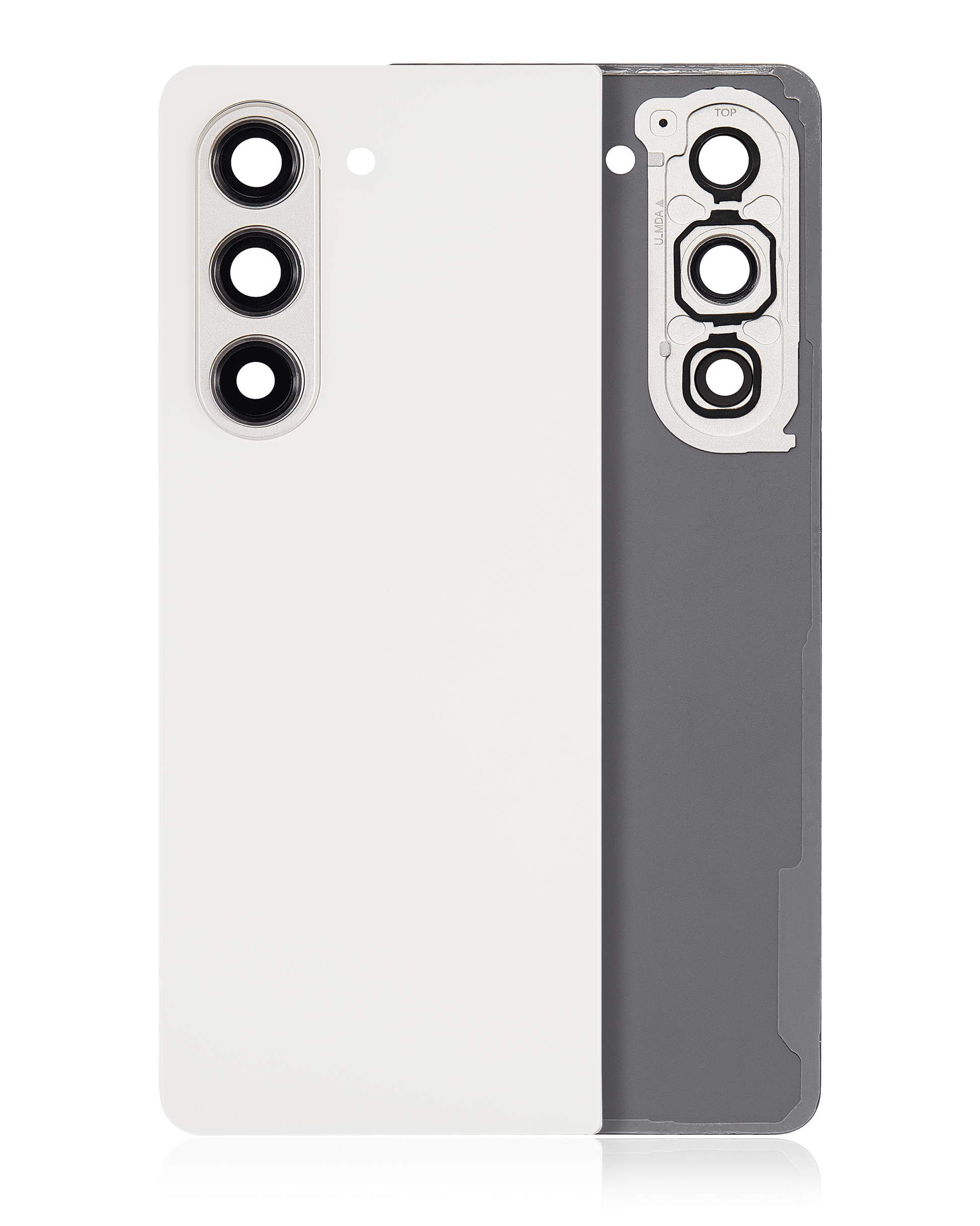 High resolution image of Back Cover Glass With Camera Lens For Samsung Galaxy Z Fold 5 5G (F946) (Cream)