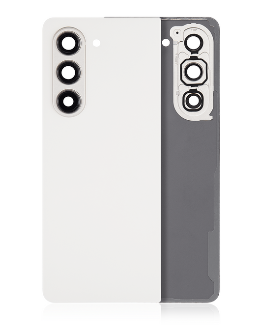 High resolution image of Back Cover Glass With Camera Lens For Samsung Galaxy Z Fold 5 5G (F946) (Cream)