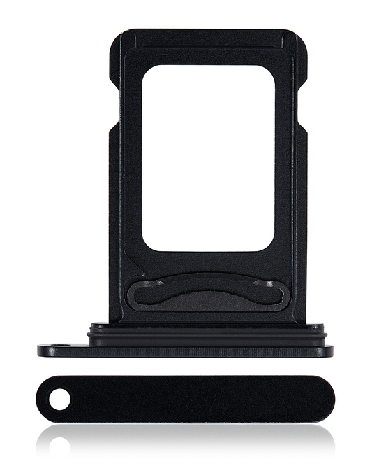 Dual Sim Card Tray For iPhone 15 / 15 Plus (Black)