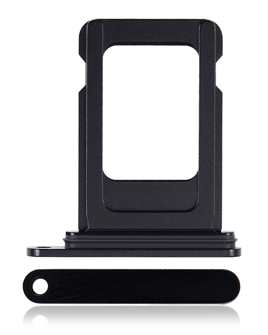 Single Sim Card Tray For iPhone 15 / 15 Plus (Black)